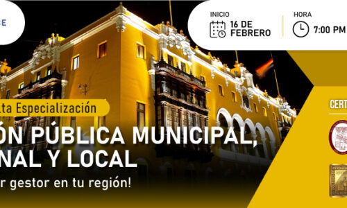DIPLOMA DE ALTA ESPECIALIZACIÓN GESTIÓN PÚBLICA MUNICIPAL, REGIONAL Y LOCAL